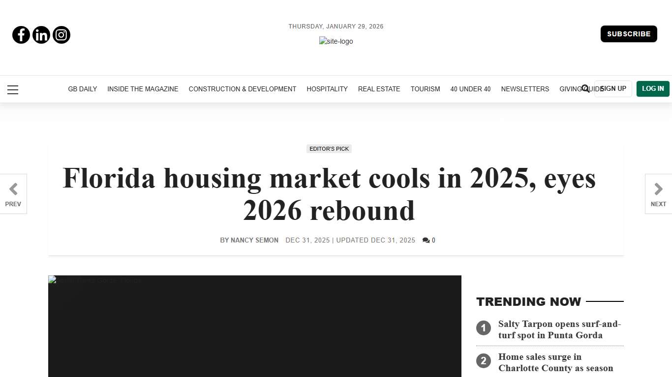 Florida housing market pauses in 2025, prepares for rebound Real Estate gulfshorebusiness.com