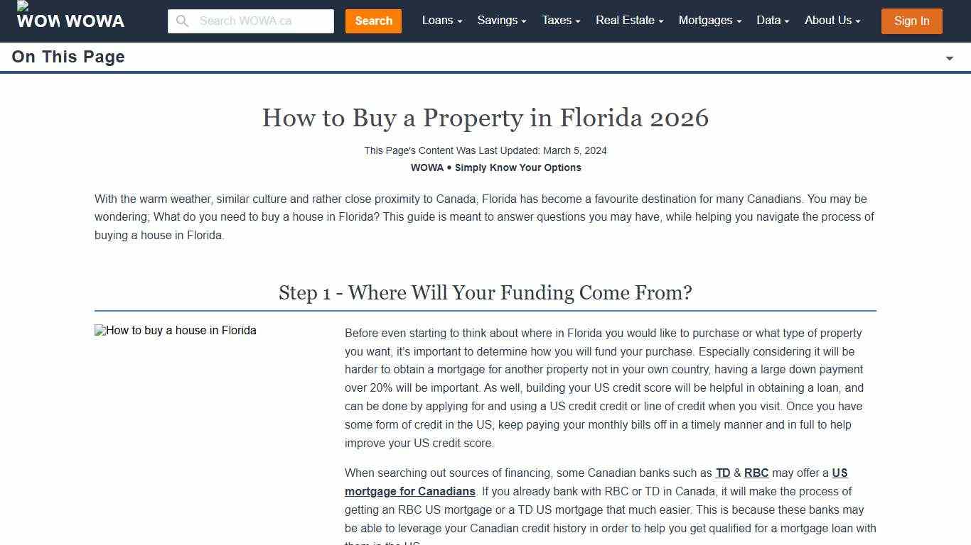 Guide to Buy a Property in Florida 2026 WOWA.ca